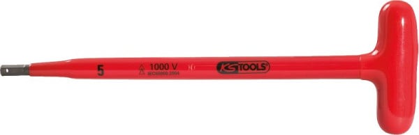 KS Tools T-Griff-Innensechskant-Stiftschlüssel mit Schutzisolierung, 3x120mm, 117.1671