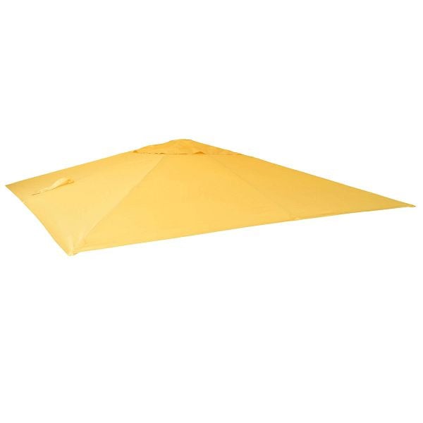 Mendler Ersatz-Bezug für Luxus-Ampelschirm HWC-A96, Sonnenschirmbezug Ersatzbezug, 3x4m (Ø5m) Polyester 3,5kg, gelb, 158550