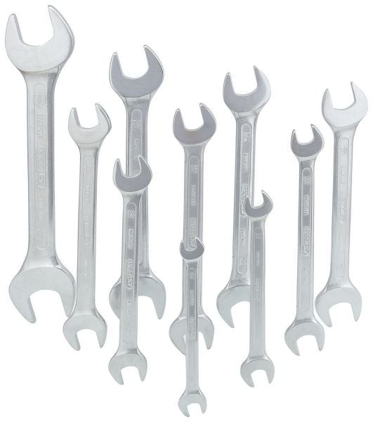 KS Tools Doppel-Maulschlüssel-Satz, 10-teilig 8-32mm, 517.0149