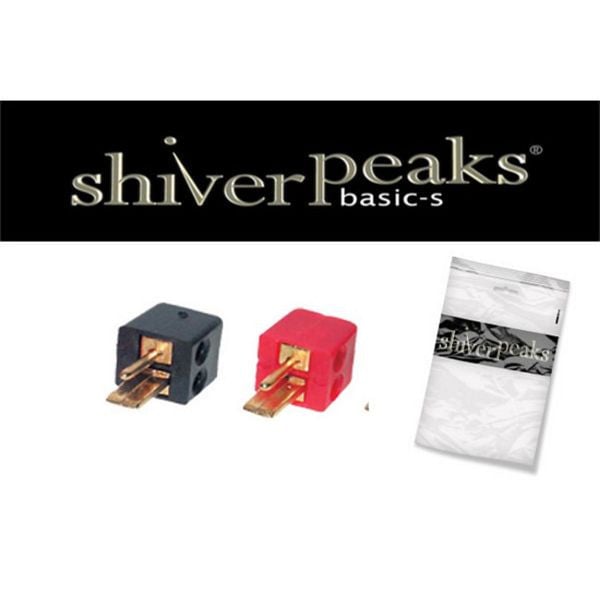 shiverpeaks BASIC-S, Lautsprecher-Winkelstecker mini, schraubbar, vergoldet rot schwarz, BS54001-G-SET