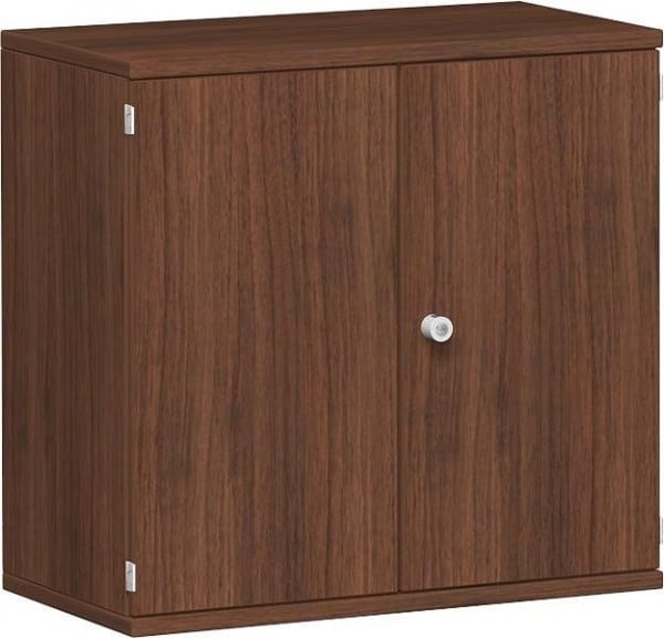 geramöbel Flügeltürenschrank 1 Dekor-Einlegeboden, abschließbar, 800x425x768, Nussbaum/Nussbaum, N-10D208-NN