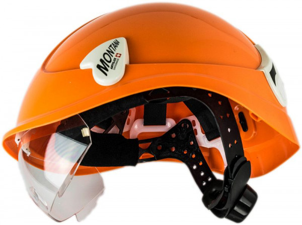 Artilux Montana II Roto S, orange, Schutzhelm mit Drehkopf und Schutzbrille, VE: 20 Stück, 22962