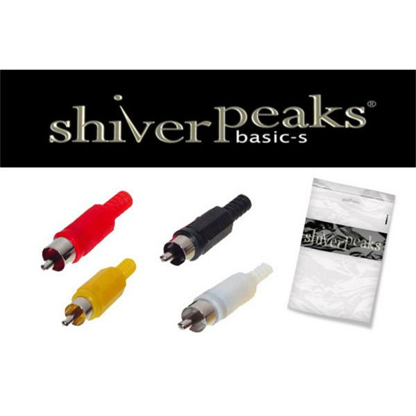 shiverpeaks BASIC-S, Cinchstecker SET 4-teilig, rot, schwarz, weiß, gelb, BS51400-SET