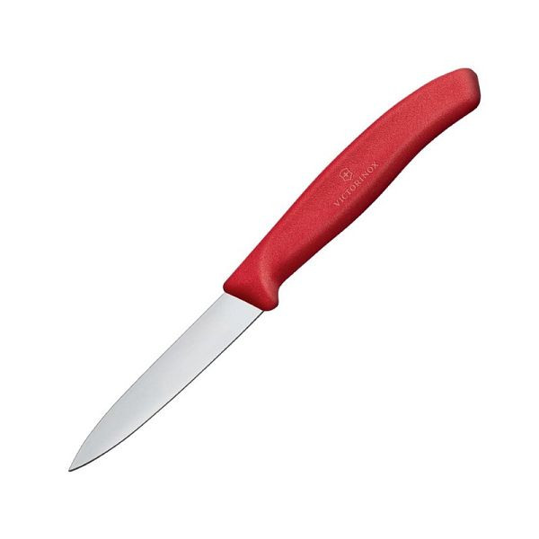 Victorinox Schälmesser Spitz 8cm Rot, CX748