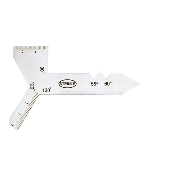 STEINLE Spiralbohrer-Schleiflehre, Gewindestahllehre, Vierkant- und, Sechskantwinkel 55°, 60°, 118°, und 120°, für Bohrerdurchmesser bis 60 mm, 41090090