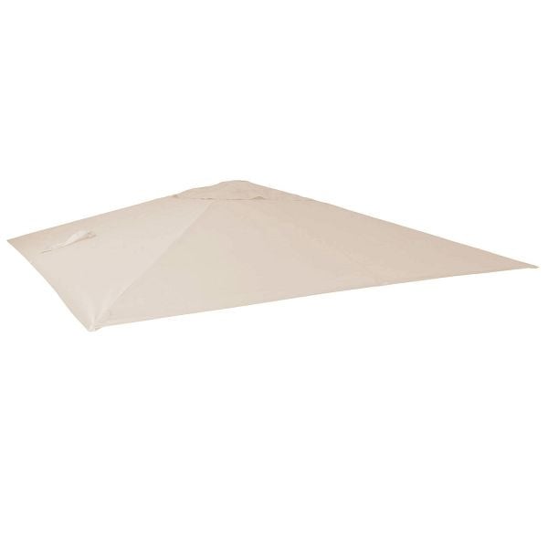 Mendler Ersatz-Bezug für Luxus-Ampelschirm HWC-A96, Sonnenschirmbezug Ersatzbezug, 3x4m (Ø5m) Polyester 3,5kg, creme, 158552