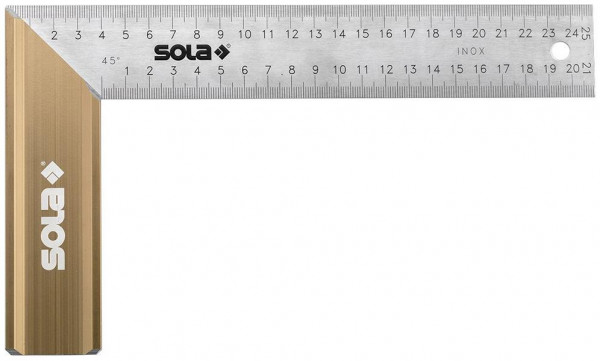 Sola Schreinerwinkel Alugriff SRB 350 rostfrei, 350x170mm, VE: 6 Stück, 56012301