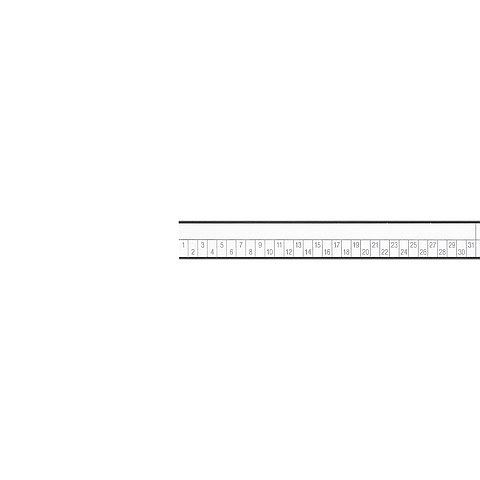 Magnetoplan Kopfleiste mit U-Profil, Inhalt: 5 x 31 + 16 Tage, 12720