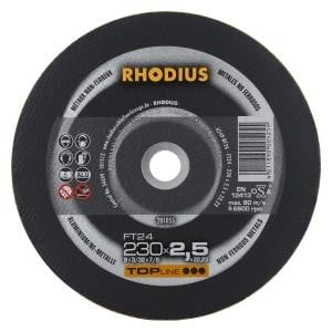 Rhodius TOPline FT24 Freihandtrennscheibe, Durchmesser [mm]: 230, Stärke [mm]: 2.5, Bohrung [mm]: 22.23, VE: 25 Stück, 201055