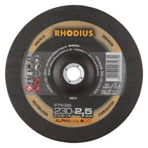 Rhodius ALPHAline FTK26 Freihandtrennscheibe, Durchmesser [mm]: 230, Stärke [mm]: 2.5, Bohrung [mm]: 22.23, VE: 25 Stück, 208731