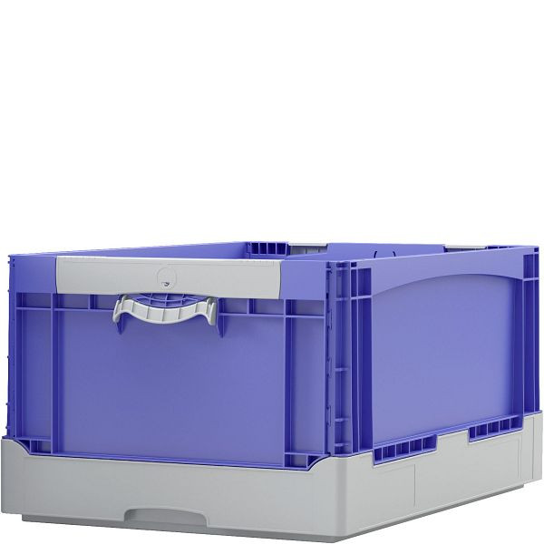 BITO KlappboxEQ 64281LR blau, Liftgriff Rippenboden, 400x285x600mm, 31478