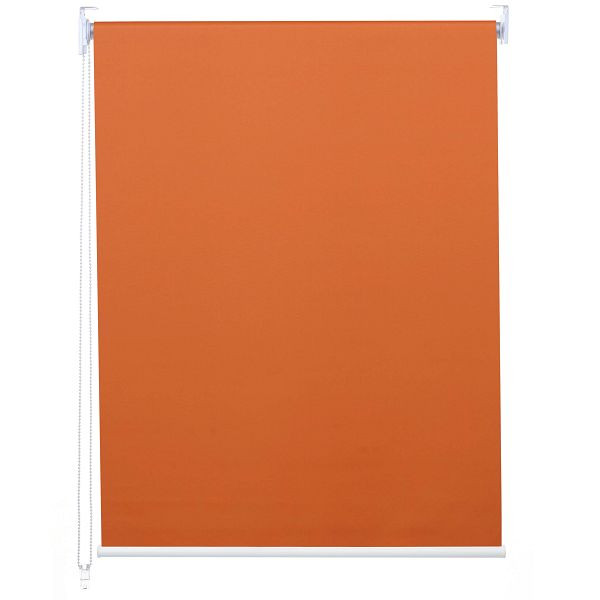 Mendler Rollo HWC-D52, Fensterrollo Seitenzugrollo Jalousie, 70x160cm Sonnenschutz Verdunkelung blickdicht, orange, 63299