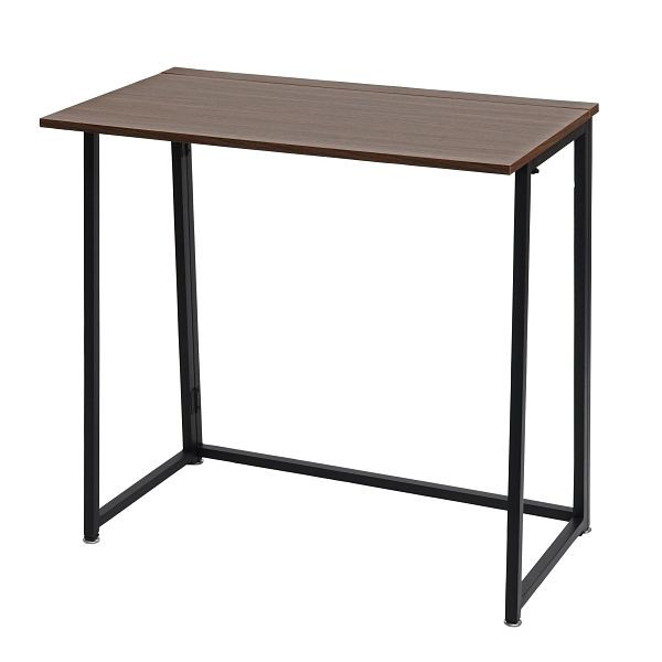 Mendler Schreibtisch HWC-K67 faltbar, Konsolentisch Klapptisch Laptoptisch Ablagetisch, 80x45cm, Metall MDF, schwarz braun, 100558