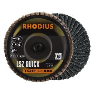 Rhodius TOPline LSZ QUICK Zirkonlamellenschleifscheibe, Durchmesser [mm]: 76, VE: 10 Stück, 303935