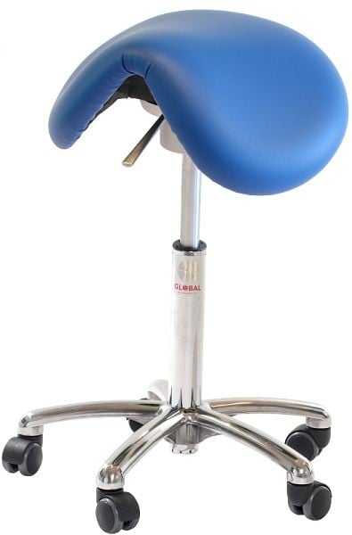 Global Professional Seating Dalton m/FLEXMATIC Sattelstuhl Kunstleder blau, 462278112