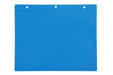 KROG Kennzeichnungstasche mit Aufhängelochung, mit Regenschutzklappe, A5 quer, blau, 5901027