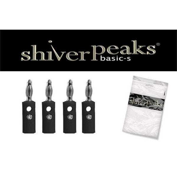 shiverpeaks BASIC-S, Bananenstecker, VE: 4 Stück, schwarz, BS56200-4S