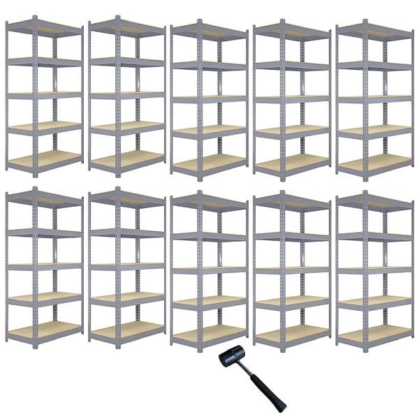 Monster Racking Q-Rax Lagerregal Garagenregal Werkstattregal Stahlregal Kellerregal 120cm B Grau, 10536