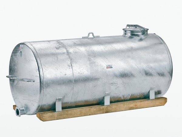 Growi Stahlwassertank 3000 Liter feuerverzinkt, mit Holzkufen, 10038090