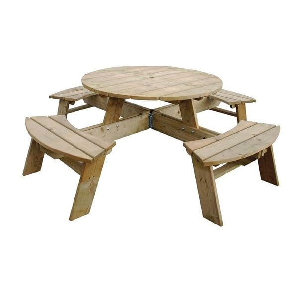 Rowlinson Runder Picknicktisch aus Holz, CG097