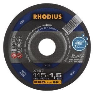 Rhodius PROline XT67 Extradünne Trennscheibe, Durchmesser [mm]: 115, Stärke [mm]: 1.5, Bohrung [mm]: 22.23, VE: 50 Stück, 202378