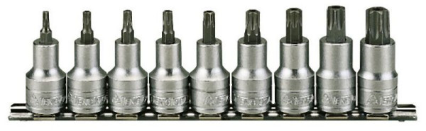 Teng Tools 1/2"-TX-Bit-Steckschlüssel, Clipschienen-Set, 9 Teile, M1213TX