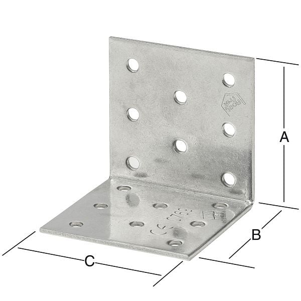 Vormann Lochplattenwinkel 60 x 60 x 60 RF (V4A), VE: 10 Stück, 070937000RF