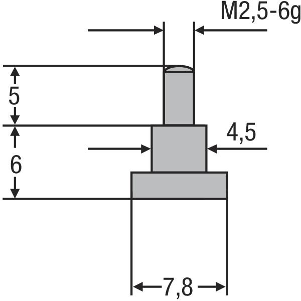 HELIOS PREISSER Messeinsatz, M2, 5mm Teller ø, 7,8 mm, 710194