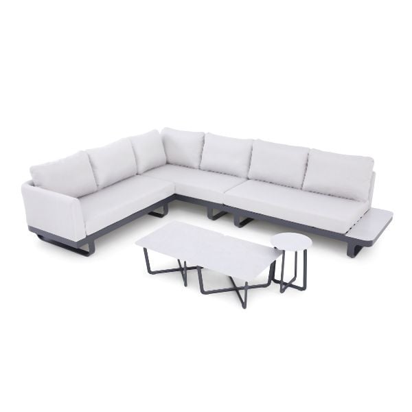 Essentials Fellow Aluminium-Lounge-Set, Anthrazit-Hellgrau, 86331