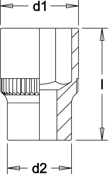 ELORA Steckschlüssel-Einsatz 1", zwölfkant, 780-36 mm, 0780000361000