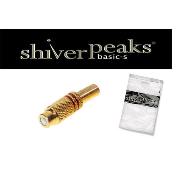 shiverpeaks BASIC-S, Cinchkupplung Metall vergoldet, 6mm, rot, BS52021-R