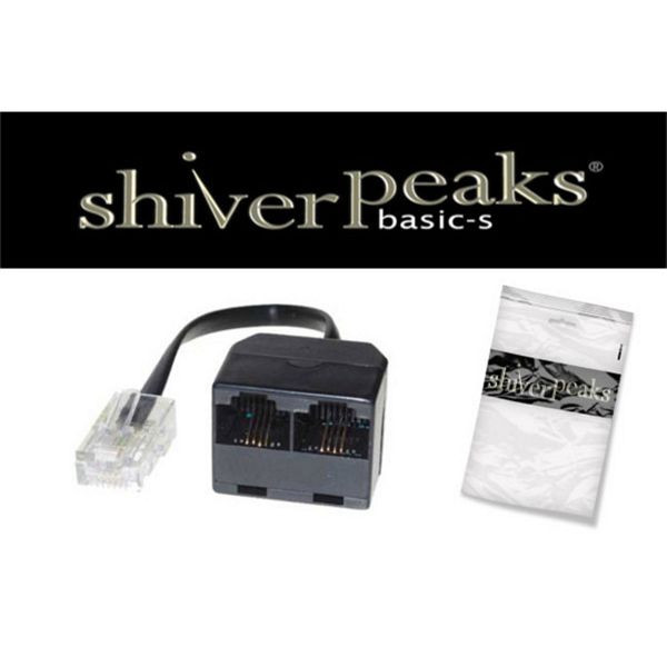 shiverpeaks BASIC-S, Western-Stecker 6/4 auf 2 Western-Kupplung 6/4, 0,1m, BS71231