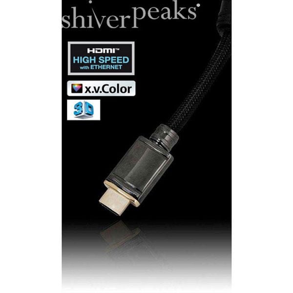 shiverpeaks HDMI-Anschlusskabel, HDMI-Stecker auf HDMI-Stecker, vergoldete Kontakte, einteiliges Steckergehäuse, schwarzes Nylon, 2,0m, 77472-SBN