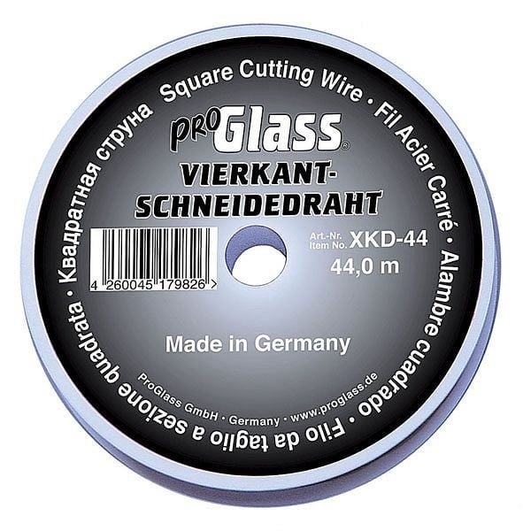 ProGlass Schneidedraht XKD, vierkantig 0,7 x 0,7 mm, 44 m auf Kunststoffspule, XKD-44