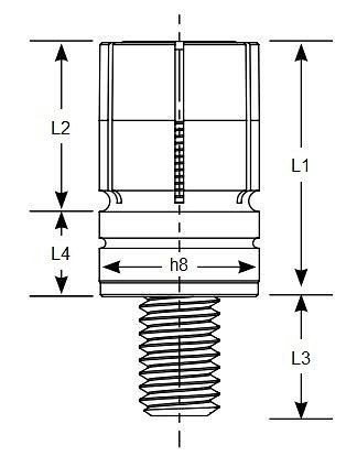 Mitee-Bite XYZ Press Fit Pin 16mm rostfrei, X38760