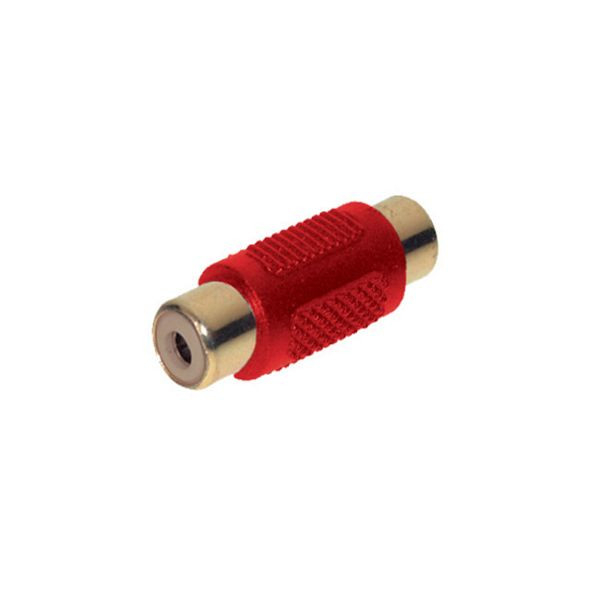 S-Conn Adapter, Cinchkupplung auf Cinchkupplung, vergoldete Kontakte, rot, 57040-RG