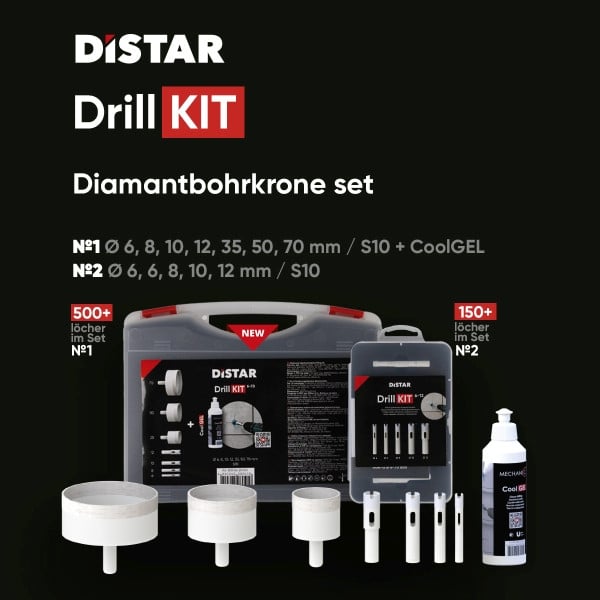 Distar Bohrerset DrillKIT 6-70 mit CoolGEL, 89568442140