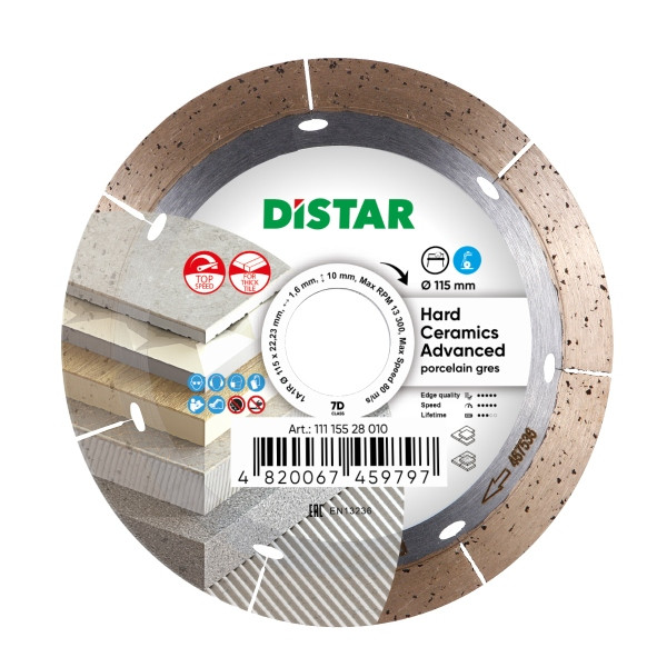 Distar Diamanttrennscheibe 1A1R 115 Hard ceramics Advanced, 11115528010