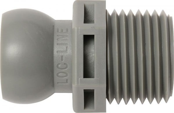 Loc-Line NPT-Anschluß R 1/2" grau, VE: 4 Stück, L51805G