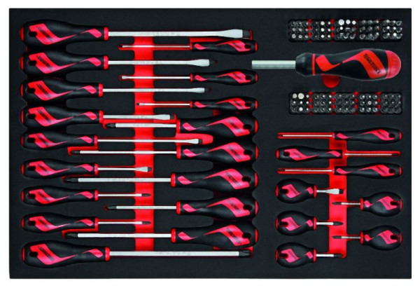 Teng Tools Schraubendreher-Set, gemischt, FOAM4X4, 122 Teile, TTEMD122N