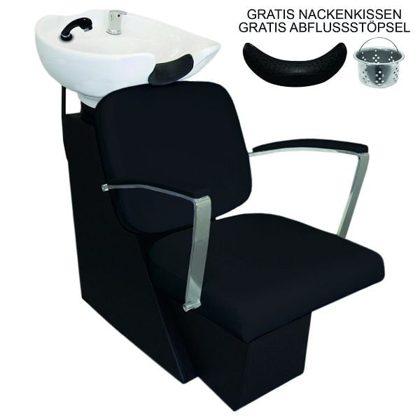 Monster Friseurwaschsessel Schwarz, 26745