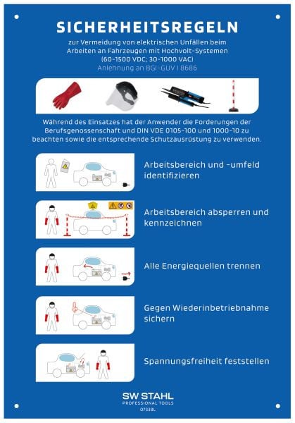SW-Stahl Aushang „Sicherheitsregeln“, 07338L