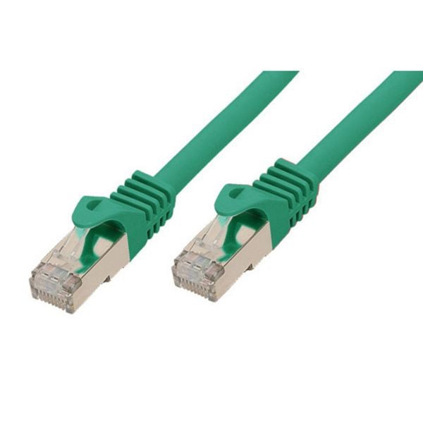 shiverpeaks BASIC-S, RJ45 Patchkabel S/FTP, PIMF, Rohkabel CAT 7 Halogenfrei, grün, 0,25m, BS75511-0.25G