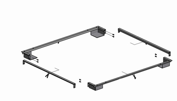 ADE Fundamentrahmen aus Edelstahl für Bodenwaagen 1250x1000mm, Z1127