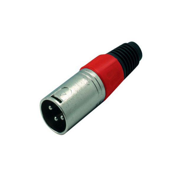 S-Conn XLR-Stecker, rot, Farbe: rot, 55002-R, 4017538118905