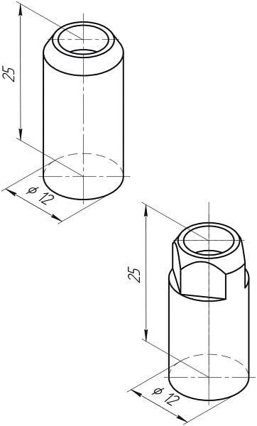 Mitee-Bite Zentrierbolzen Set mit 8-32" Schrauben, X52000