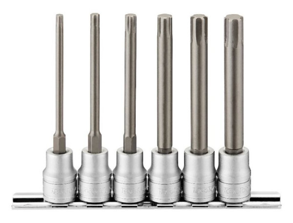 Teng Tools 3/8"-Lang-Schaft-Bit-Steckschlüssel, Clipschienen-Set, 6 Teile, M3806