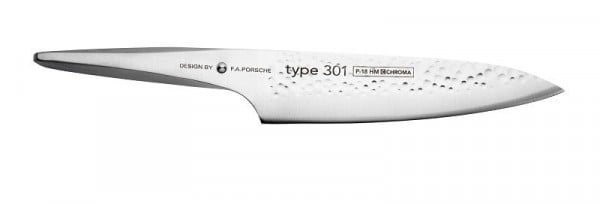 CHROMA Type 301 Hammerschlag- Design by F.A. Porsche Kochmesser, 20 cm, P18HM