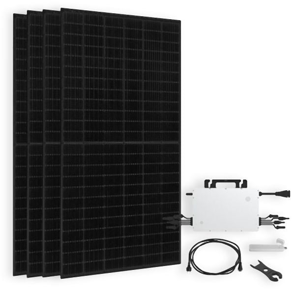 Offgridtec Solar-Direct 1800W HMS-2000-4T Solaranlage Full Black Hausnetz-Einspeisung - 15m Anschlusskabel - DTU-Lite-S, 4-01-018460-005