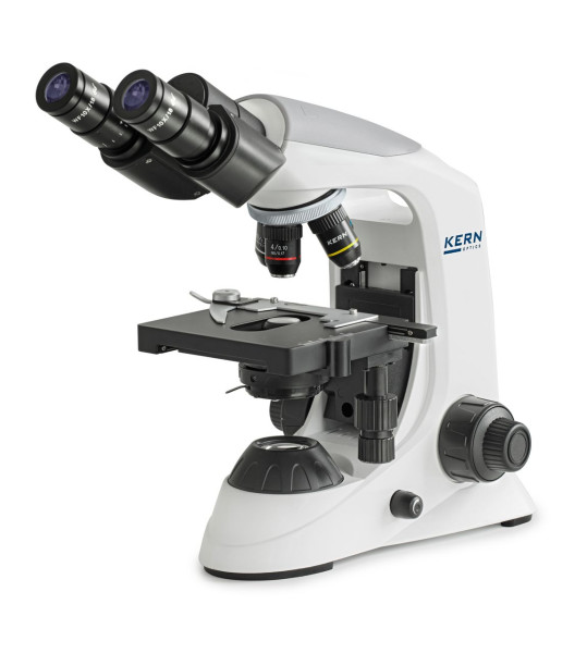 KERN Optics Durchlichtmikroskop Binokular Achromat 4/10/40; HWF10x18; 3W LED, OBE 122